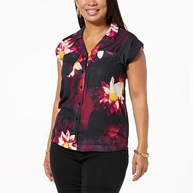 DG2 by Diane Gilman CDC Sleeveless Button Down Top