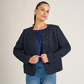 DG2 by Diane Gilman Collarless Tailored Jacket