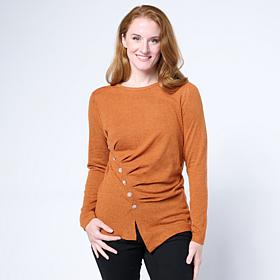 DG2 by Diane Gilman Crystal Button Detail Top