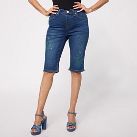 DG2 by Diane Gilman Crystal Embellished Pull-On Bermuda