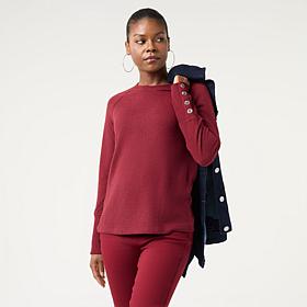 DG2 by Diane Gilman Cuffed Raglan Sleeve Top