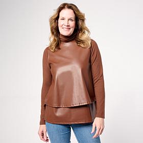 DG2 by Diane Gilman Double Layer Easy Top Turtleneck