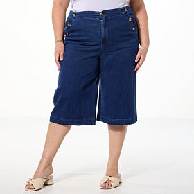 DG2 by Diane Gilman Dream Drape Cropped Sailor Culotte Jean