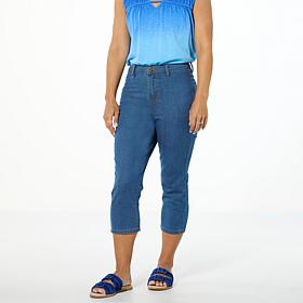 DG2 by Diane Gilman Effortless Stretch Denim Tri-Fit Capri