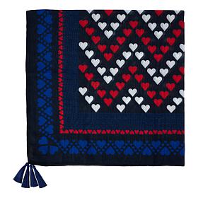 DG2 by Diane Gilman Heart-Printed Chiffon Scarf