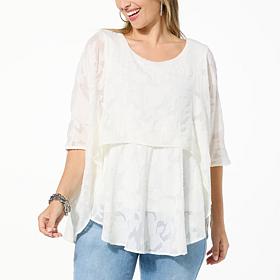 DG2 by Diane Gilman Jacquard Double Layer Top