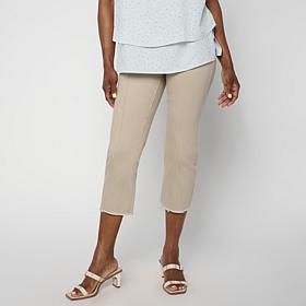 DG2 by Diane Gilman Legacy Stretch Paneled Straight Leg Crop Jean