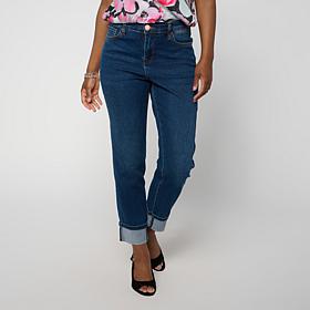 DG2 by Diane Gilman New Classic Stretch Cuffed Girlfriend Jean