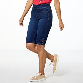 DG2 by Diane Gilman New Classic Stretch Denim Pull-On Bermuda Short