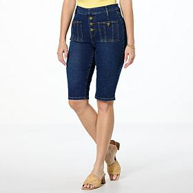 DG2 by Diane Gilman New Classic Stretch Denim Pull-On Bermuda Short