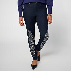 DG2 by Diane Gilman New Classic Stretch Embellished Skinny Jean