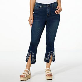 DG2 by Diane Gilman New Classic Stretch Embroidered Crop Bootcut Jean