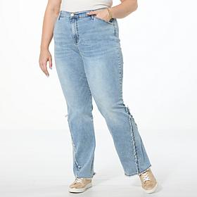 DG2 by Diane Gilman New Classic Stretch Frayed Seam Bootcut Jean