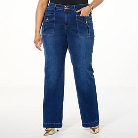 DG2 by Diane Gilman New Classic Stretch Patch Pocket Trouser Jean