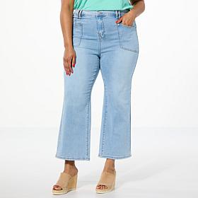 DG2 by Diane Gilman New Classic Stretch Patch Pocket Wide-Leg Jean