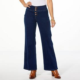 DG2 by Diane Gilman New Classic Stretch Pull-On Wide-Leg Jean
