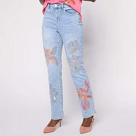 DG2 by Diane Gilman New Classic Stretch Sequin Baby Bootcut Jean