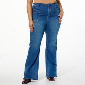 DG2 by Diane Gilman New Classic Stretch Utility Pocket Flare Leg Jean