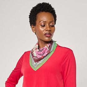 DG2 by Diane Gilman Poly Chiffon Square Printed Scarf