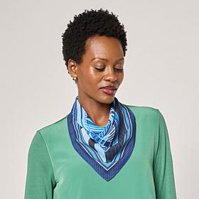 DG2 by Diane Gilman Poly Chiffon Square Printed Scarf