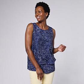 DG2 by Diane Gilman Printed Mixed Media Easy Tank 