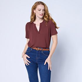 DG2 by Diane Gilman Smock Detail Easy Top