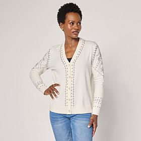 DG2 by Diane Gilman Soft Ease Embellished Cardigan