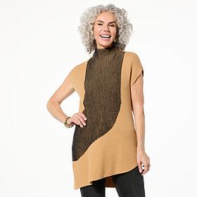 DG2 by
Diane Gilman SoftEase Curved Hem Mock-Neck Sweater Tunic