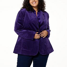 DG2 by Diane Gilman Stretch Velvet Blazer