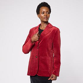 DG2 by Diane Gilman Stretch Velvet Blazer