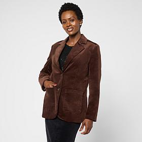 DG2 by Diane Gilman Stretch Velvet Blazer