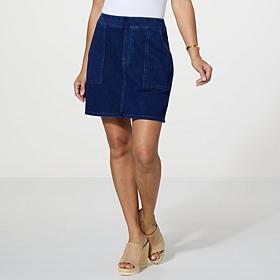 DG2 by Diane Gilman Super Stretch Knit Denim Skort