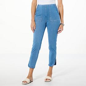 DG2 by Diane Gilman Superstretch Knit Denim Slim & Sleek Crop Jean