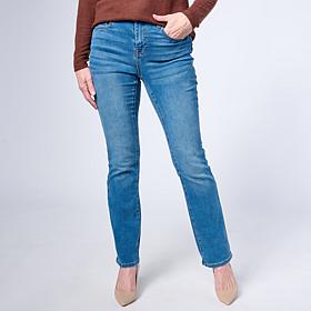 DG2 by Diane Gilman Virtual Stretch Denim Baby Bootcut 5-Pocket Jean