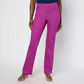 DG2 by Diane Gilman Virtual Stretch Denim Bootcut Jean -Fashion Colors