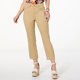 DG2 by Diane Gilman Virtual Stretch Denim Straight Leg Crop Jean