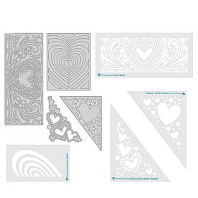 Diamond Press Love Background Die and Stencil Kit