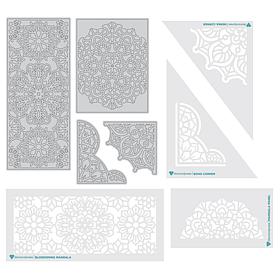 Diamond Press Mandala Background Dies and Stencils