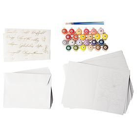 Diamond Press Paint by Number Card Kit - Set of 24