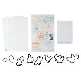 Diamond Press Pigeon Post Stamp, Die & Stencil Kit