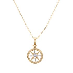 Dieci 10K Gold 2-tone Traveler Compass Pendant with Chain