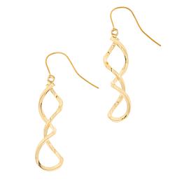 Dieci 10K Gold Electroform Oval Twist Drop Earrings
