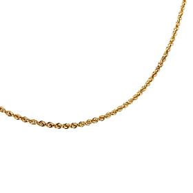 Dieci 18" 10K Gold 1.85mm Glitter Rope Chain Necklace