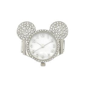 Disney Mickey Mouse Expansion Band Crystal Ears Ring Watch 