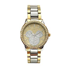 Disney Mickey or Minnie Glitter Dial Bracelet Watch