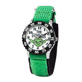 Disney Stainless Steel Star Wars Kid's Yoda Time Teacher Watch