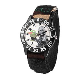 Disney Star Wars Kids' The Mandalorian The Child Black Plastic Watch