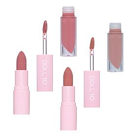 Doll 10 Iconic Nudes 4pc Plumping Lip Wardrobe Collection