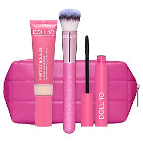 Doll 10 Peptide Bounce Foundation with Brush, Mascara and Bag Set