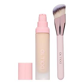 Doll 10 T.C.E. Super Coverage Serum Makeup with Peptides & Brush